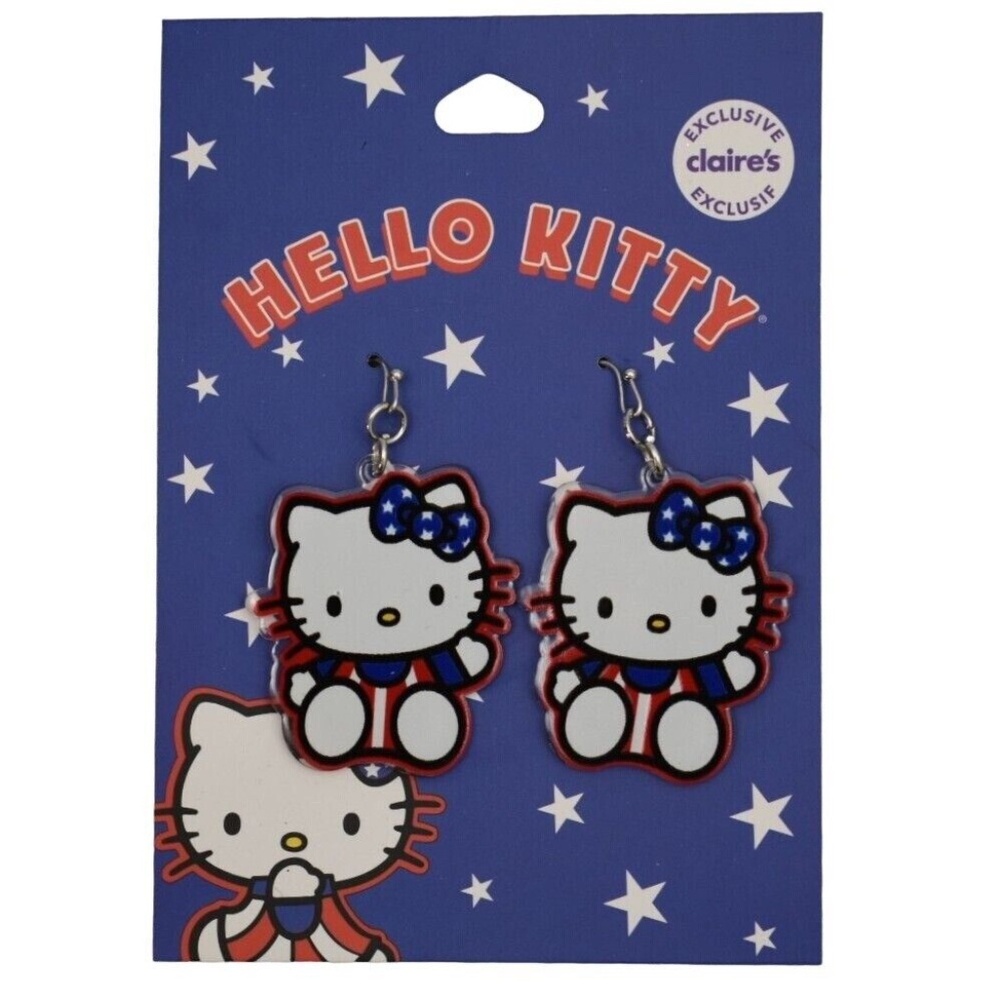 Claire's Hello Kitty July 4th earrings